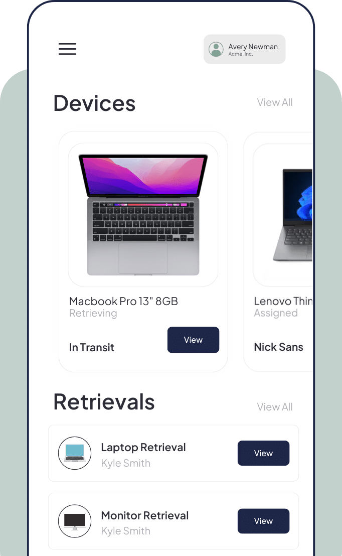 device rescue app mock up
